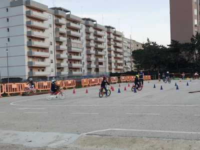 ...vengono collocati piccoli coni colorati...